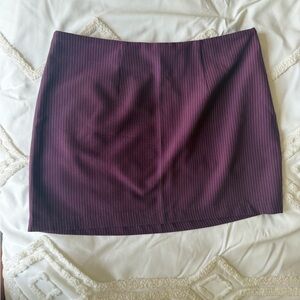 Women's Purple Pinstripe Mini Skirt